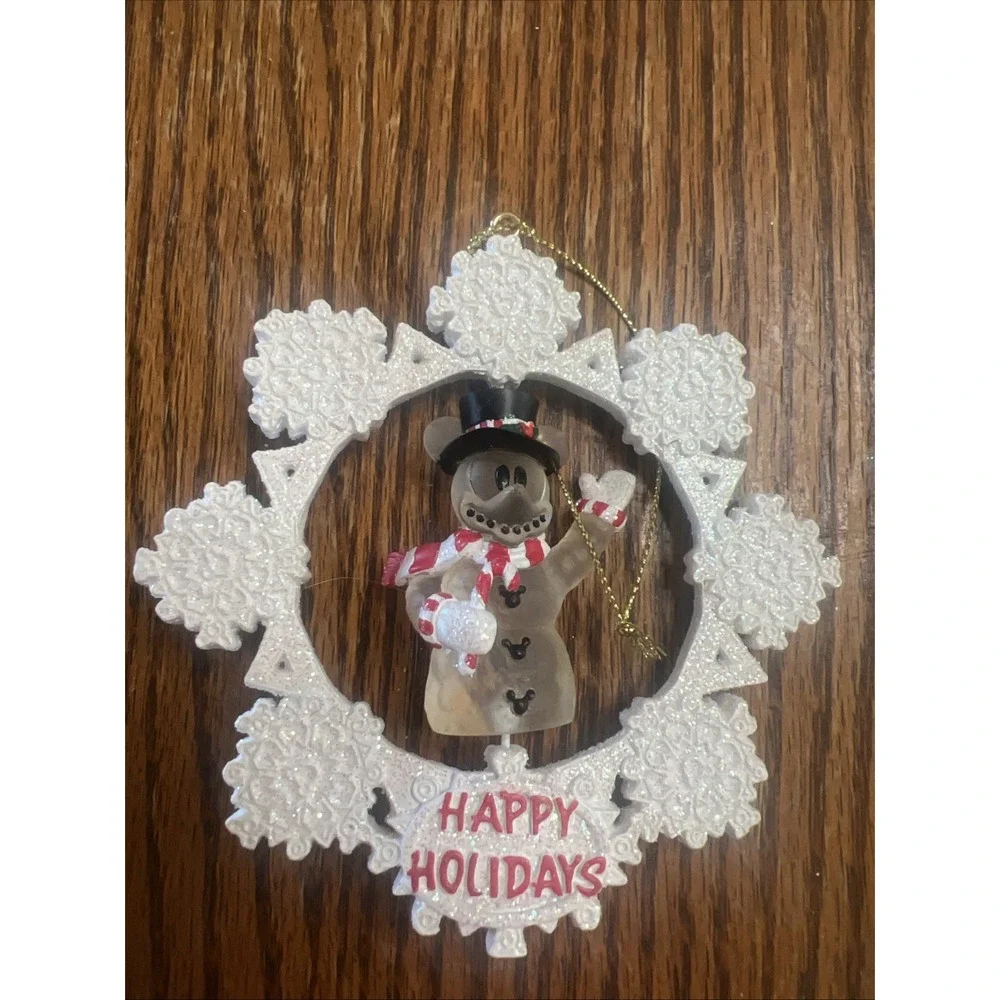 Lot of 3 Disney Christmas Ornaments Mickey Mouse 2 , And Cinderella Frame.‎